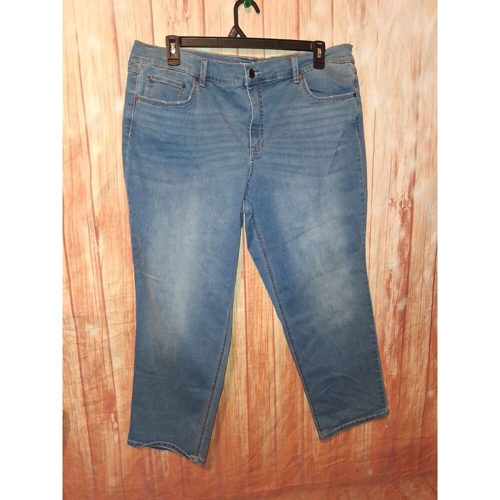 Terra & Sky Medium Denim Straight Leg Jeans Sz 20WP